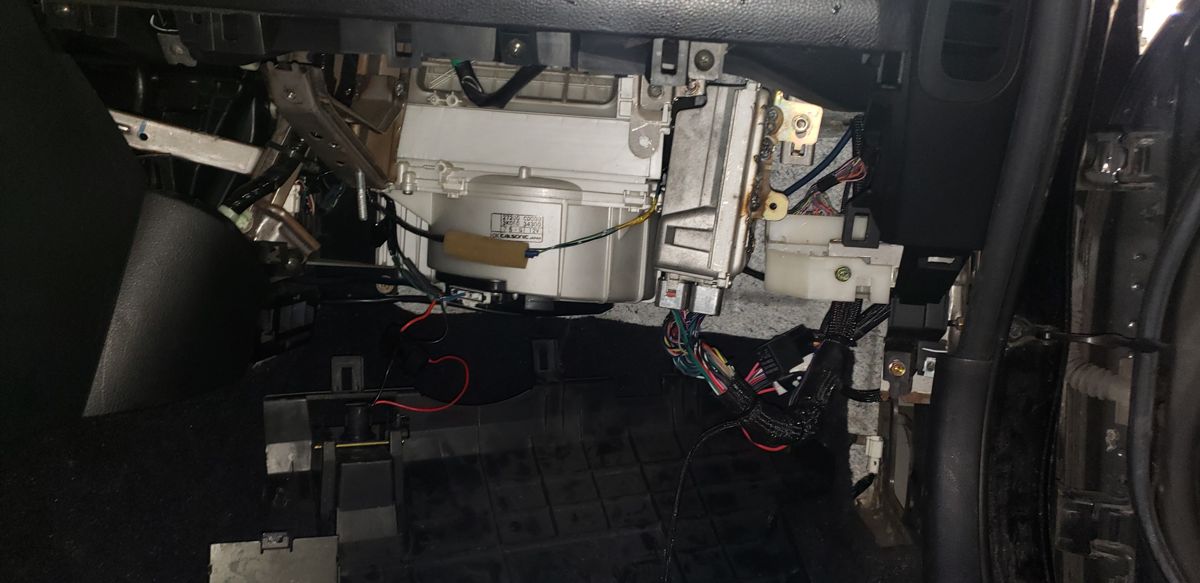 Stock 350Z ECU location under the dash
