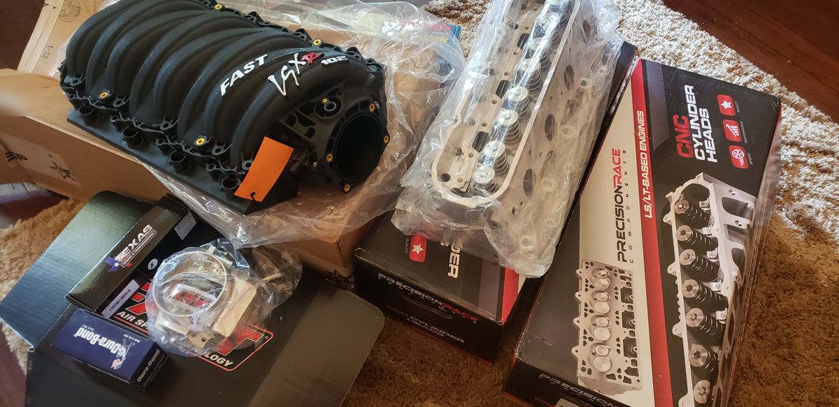 FAST LSXR 102 intake, throttle body, and PRC CNC cylinder heads still boxed