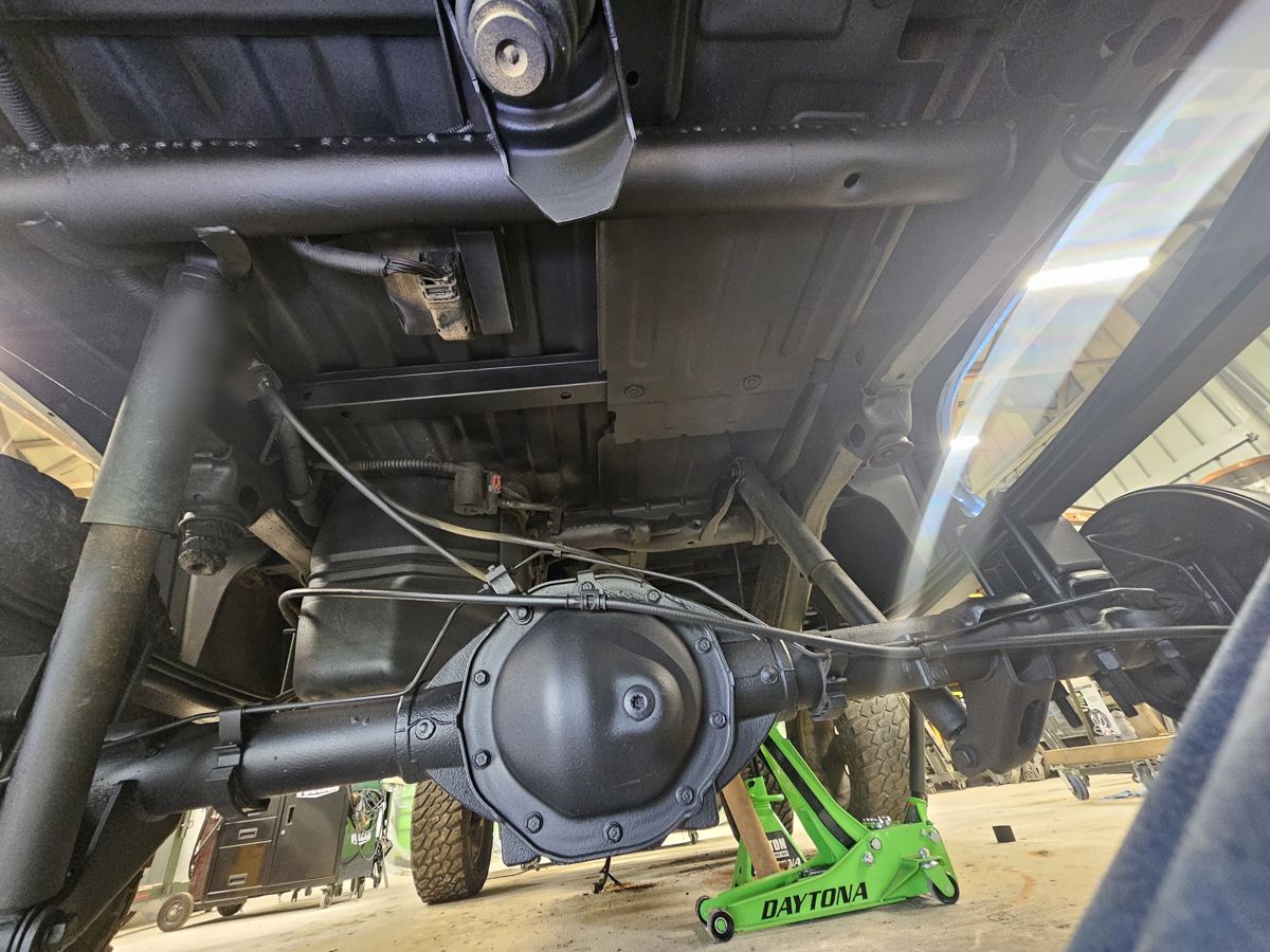 After: rear axle and underside