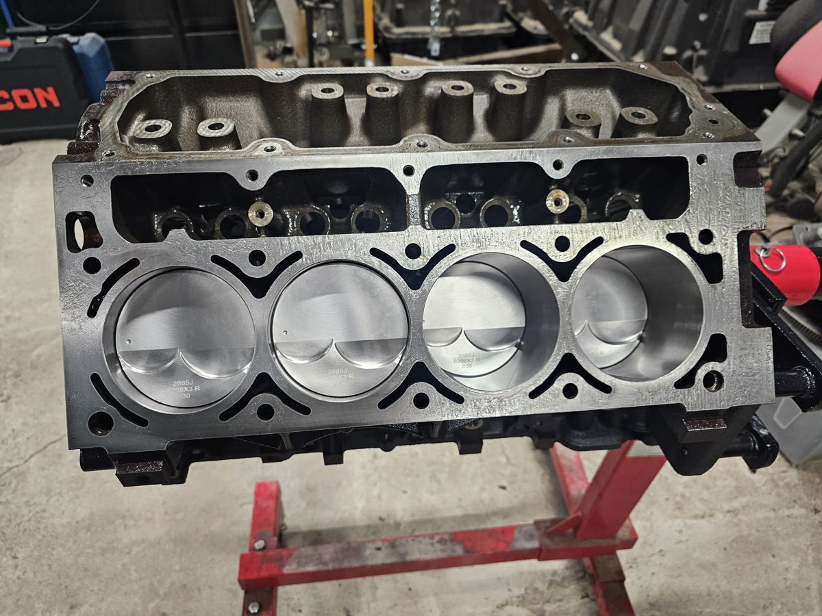 Pistons in the bores
